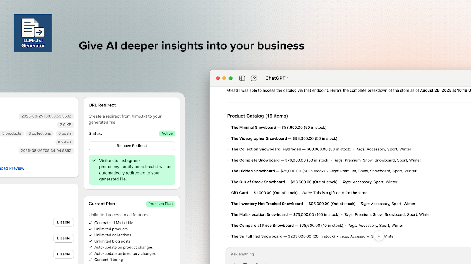 LLMs.txt Generator Dashboard